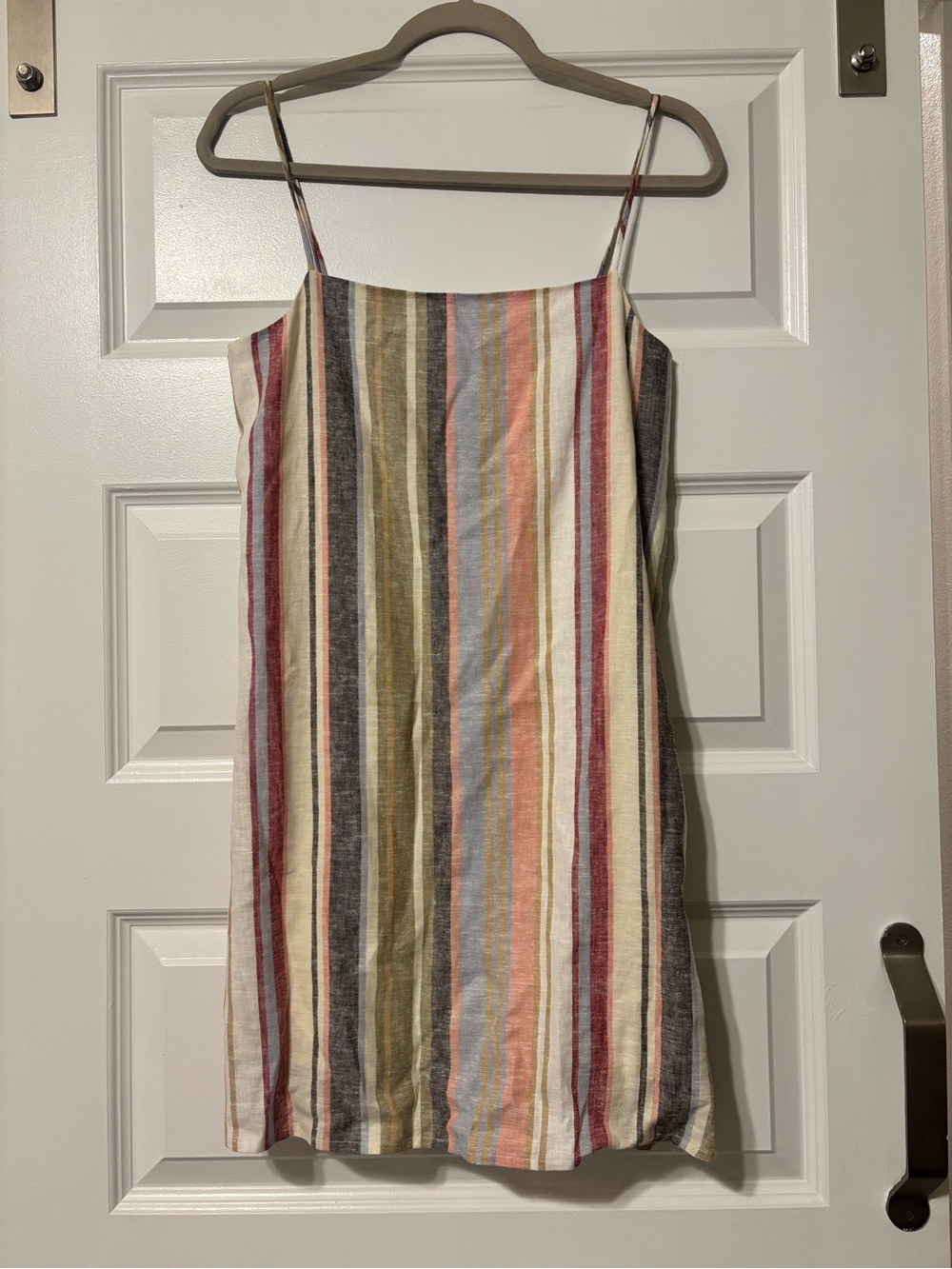 Wayf Multicolor Vertical Stripe Spaghetti Strap Dress